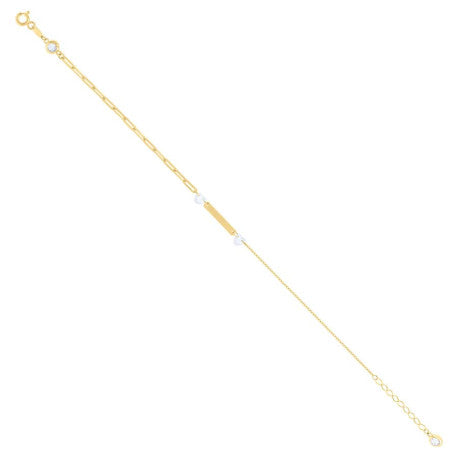 14Kt Gold Bracelet 8" (7"+1")