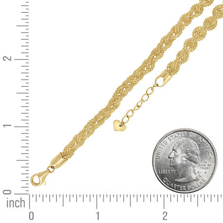 14Kt Gold Bracelet 8"(7"+1")