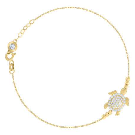 14Kt Gold Bracelet/Anklet 8"