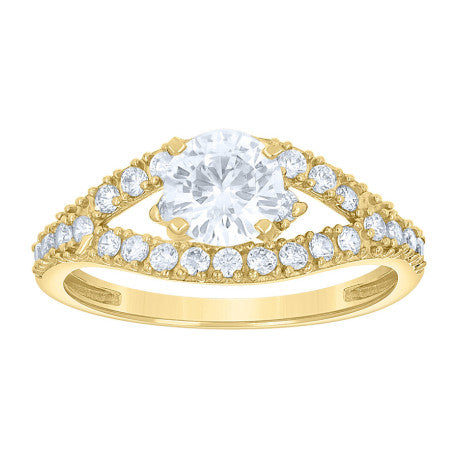 14Kt Gold Cz Ring