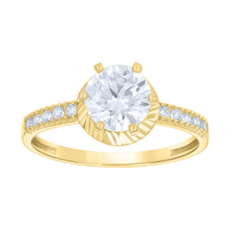 14Kt Gold Cz Ring