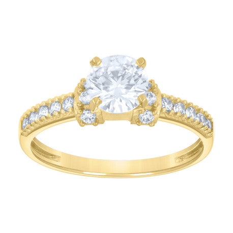 14Kt Gold Cz Ring