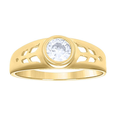 14Kt Gold Cz Baby Ring