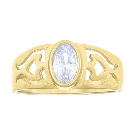 14Kt Gold Cz Baby Ring
