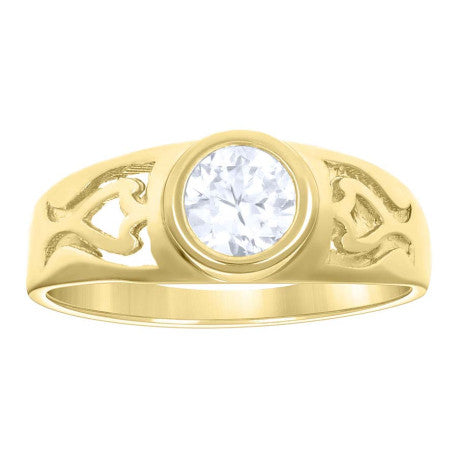 14Kt Gold Cz Baby Ring