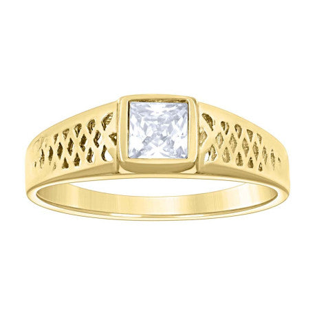 14Kt Gold Cz Baby Ring