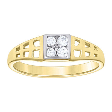 14Kt Gold Cz Baby Ring