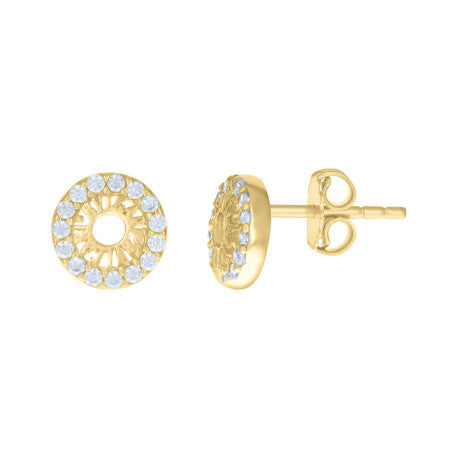 14Kt Gold Cz Earring