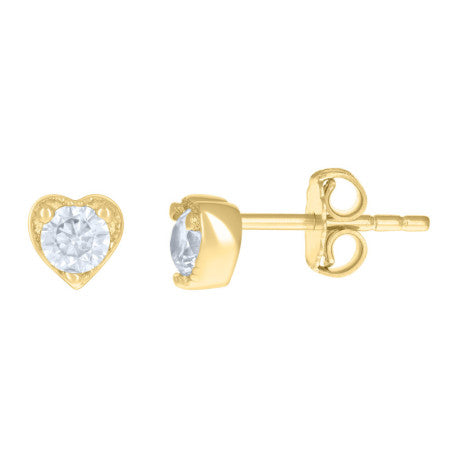 14Kt Gold Cz Earring