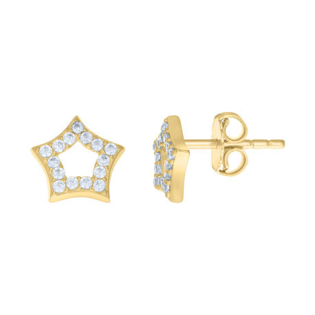 14Kt Gold Cz Earring