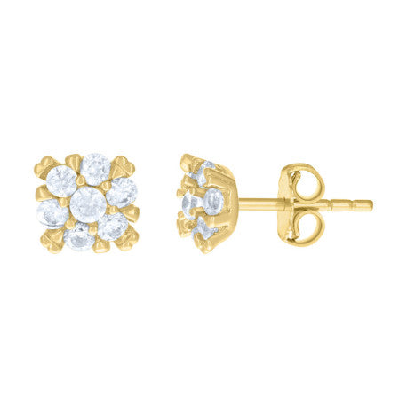14Kt Gold Cz Earring