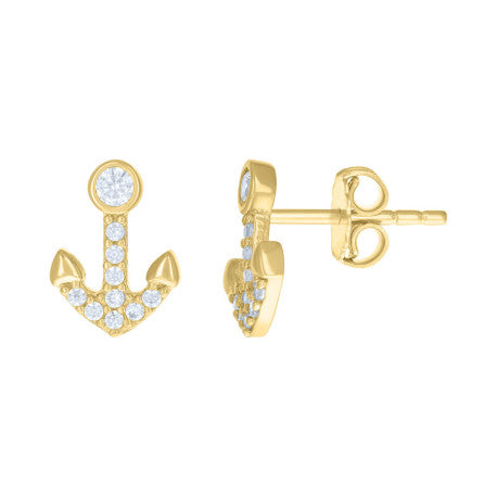 14Kt Gold Cz Earring