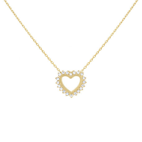 14Kt Gold Cz Necklace 18" (16"+2")