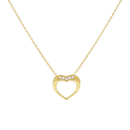 14Kt Gold Cz Necklace 18" (16"+2")