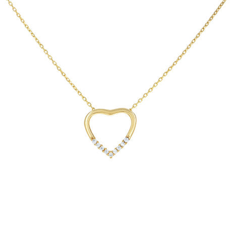 14Kt Gold Cz Necklace 18" (16"+2")