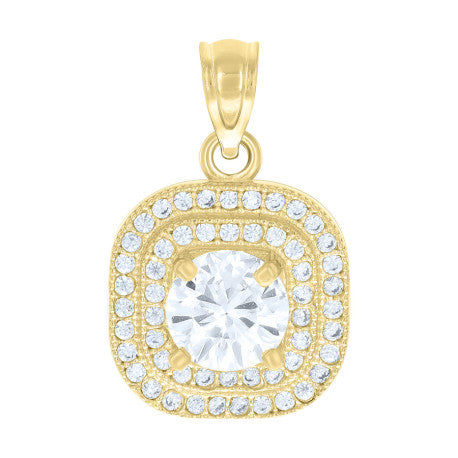 14Kt Gold Cz Pendant