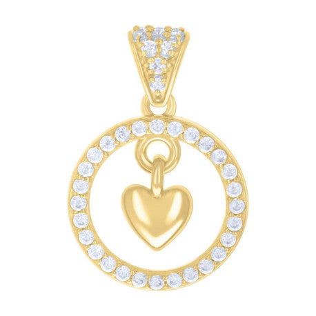 14Kt Gold Cz Pendant