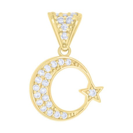 14Kt Gold Cz Pendant