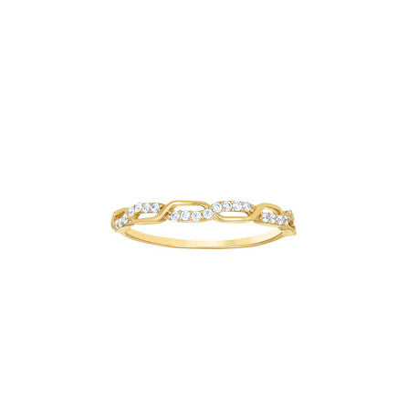 14Kt Gold Cz Ring S-7