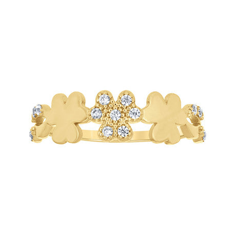 14Kt Gold Cz Ring S7