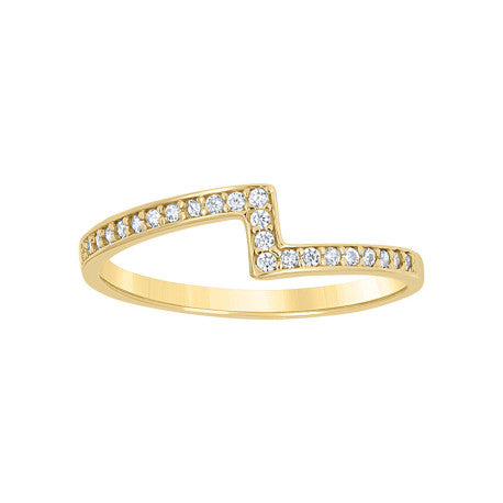 14Kt Gold Cz Ring S7