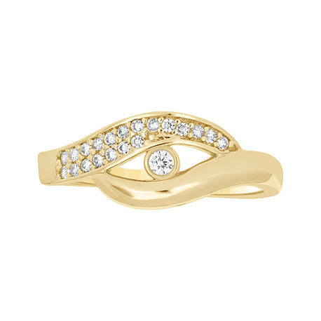 14Kt Gold Cz Ring S7