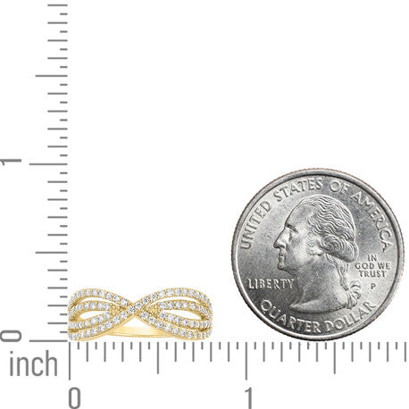 14Kt Gold Cz Ring S7