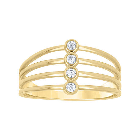 14Kt Gold Cz Ring S7