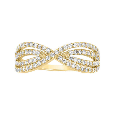 14Kt Gold Cz Ring S7