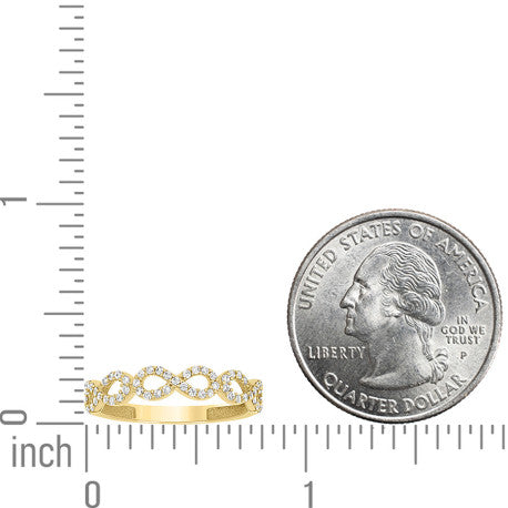 14Kt Gold Cz Ring S7