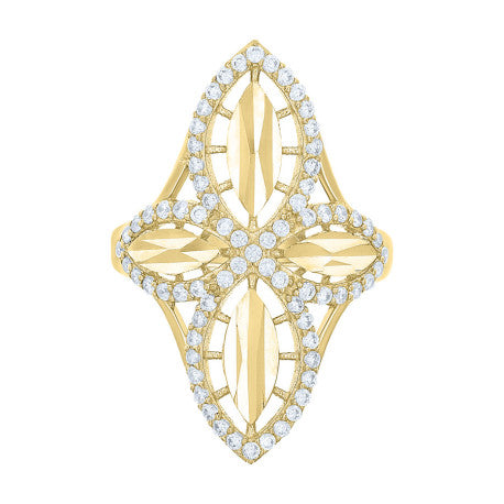 14Kt Gold Cz Ring