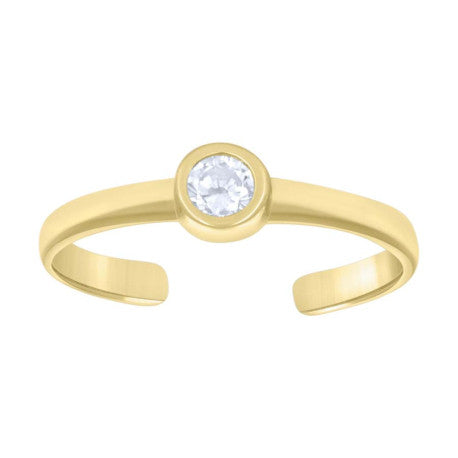 14Kt Gold Cz Toe Ring