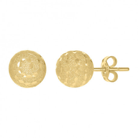14Kt Gold Fancy Ball-Stud Earrings 10mm