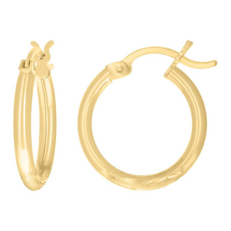 14Kt Gold Hoop Earrings 2mm-12-60