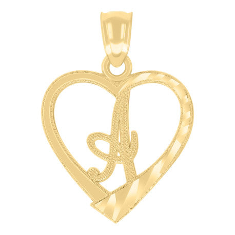 14Kt Gold Pendant Initial "A"