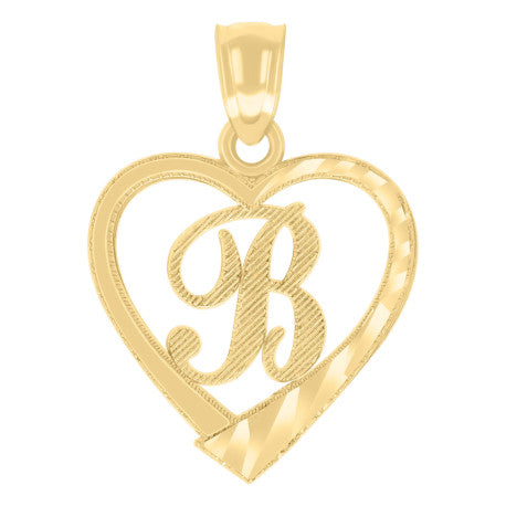 14Kt Gold Pendant Initial "B"