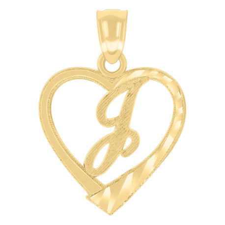 14Kt Gold Pendant Initial "J"