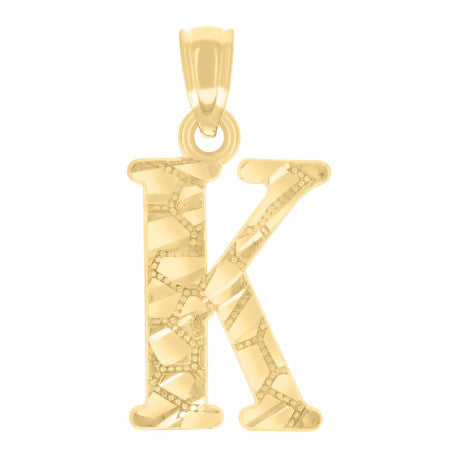 14Kt Gold Pendant Initial "K"