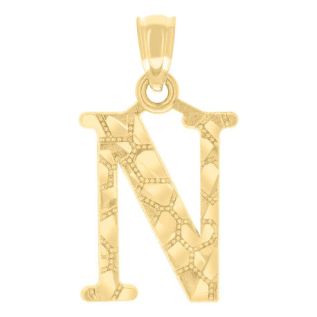 14Kt Gold Pendant Initial "N"