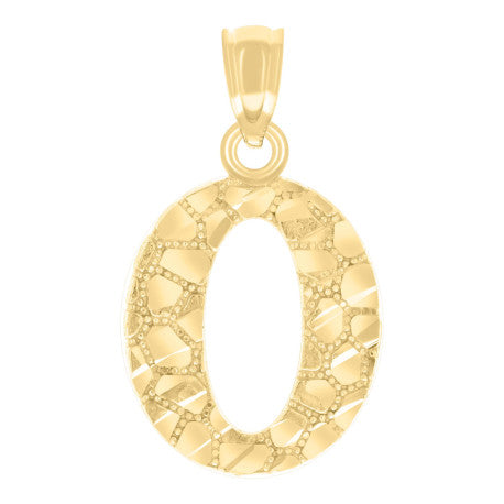 14Kt Gold Pendant Initial "O"