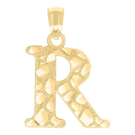 14Kt Gold Pendant Initial "R"