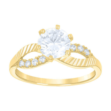 14Kt Gold Cz Ring