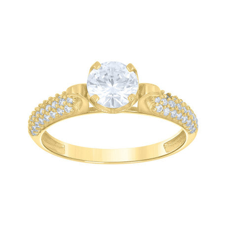 14Kt Gold Cz Ring