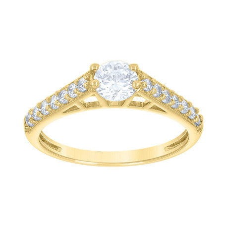 14Kt Gold Cz Ring