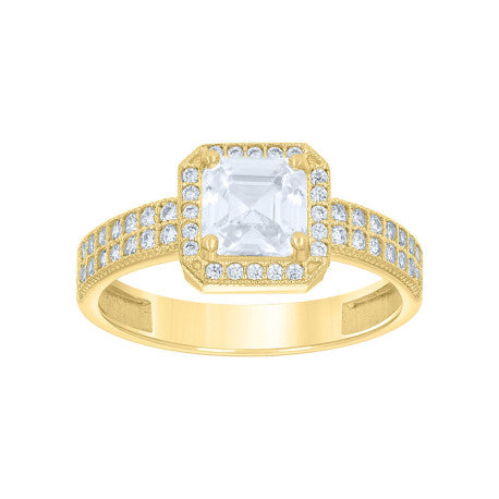 14Kt Gold Cz Ring