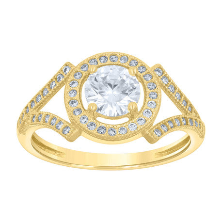 14Kt Gold Cz Ring