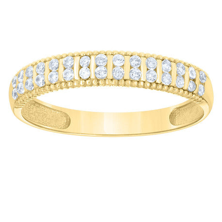 14Kt Gold Trio Cz Ring