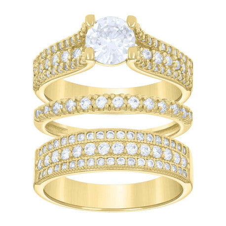 14Kt Gold Trio Ring