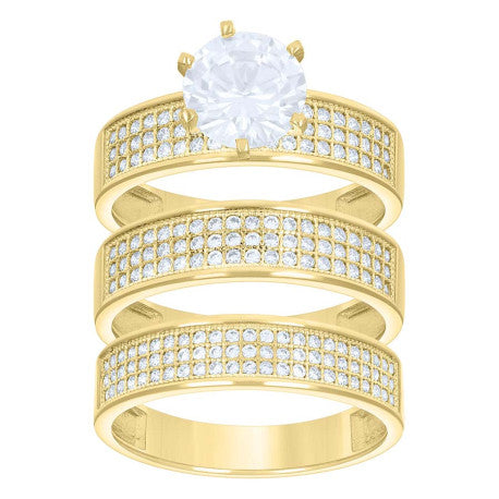 14Kt Gold Trio Ring
