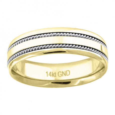 14Kt Gold Wedding Band 6mm
